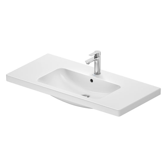 Duravit D-Code Waschtisch 480x1000x165mm Weiß Hochglanz Rund 1 Waschplatz/HL M mit Überlauf