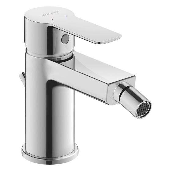 Duravit D-Code Einhebel-Bidetmischer, Chrom Hochglanz, Chrom, Höhe 128mm, Ausladung 118mm, 5l/min