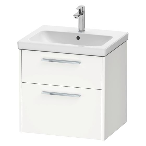 Duravit D-Code Waschtischunterbau wandhäng. 460x584x555mm, Mattweiß, 1 Auszug/Schubkasten, Griff mit Dämpfung