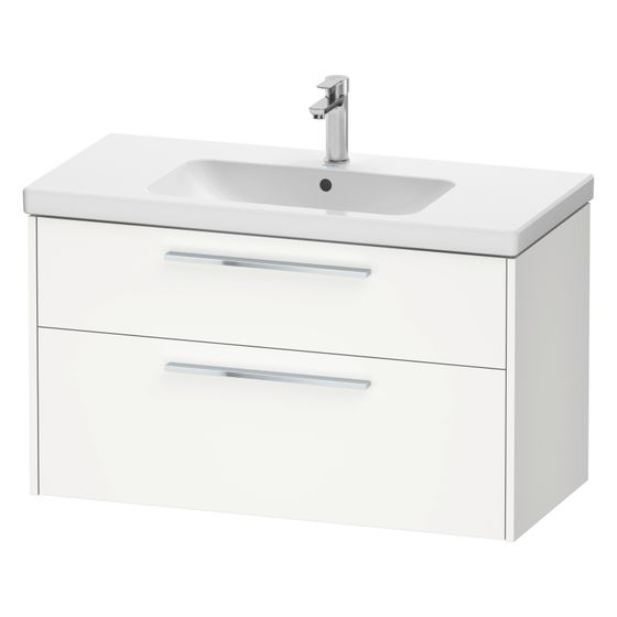 Duravit D-Code Waschtischunterbau wandhäng. 460x984x555mm, Mattweiß, 1 Auszug/Schubkasten, Griff mit Dämpfung