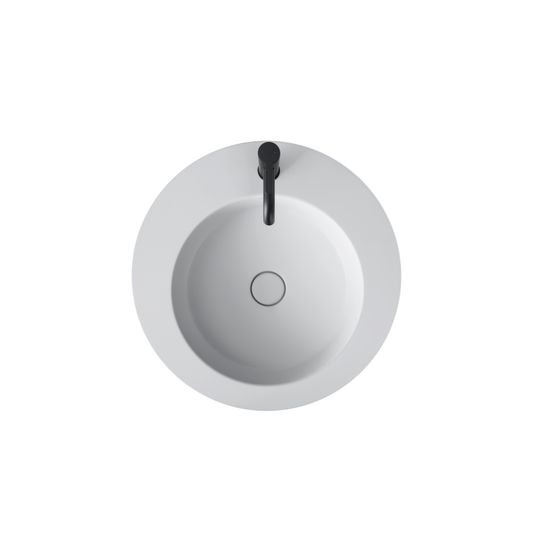 Duravit Starck 1 Waschtisch-Set C-bonded bds Lack 605x560x864mm, Nordic Weiß SM/Mattschwarz, Griff Diamantschw. mit MWT, Innenb