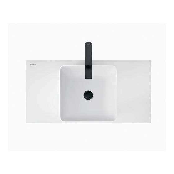 Duravit Sivida Aufsatzbecken 400mm, Weiß Seidenmatt, DuroCast Plus, eckig, ohne Überlauf