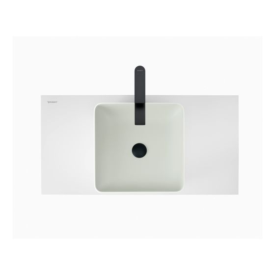 Duravit Sivida Aufsatzbecken mit Konsole 500x1080x123mm, Eckig, 1 Becken, 1 Waschplatz, Weiß SDM/Blassgrau Matt