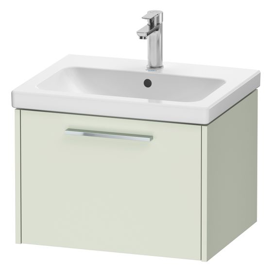 Duravit D-Code Waschtischunterbau wandhäng. 460x584x400mm, Blassgrün Matt, 1 Auszug, Griff Chrom, mit Dämpfung