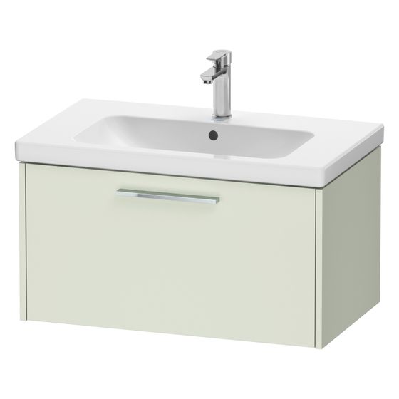 Duravit D-Code Waschtischunterbau wandhäng. 460x784x400mm, Blassgrün Matt, 1 Auszug, Griff Chrom, mit Dämpfung