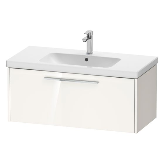 Duravit D-Code Waschtischunterbau wandhäng. 460x984x400mm, Weiß Hochglanz, 1 Auszug, Griff Chrom, mit Dämpfung