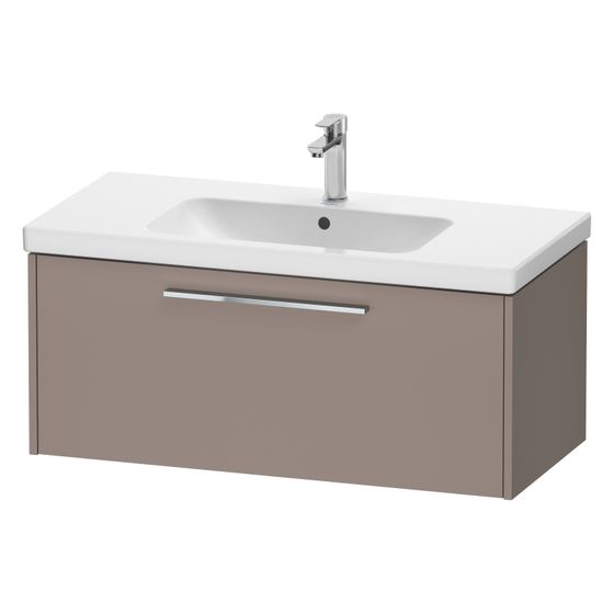 Duravit D-Code Waschtischunterbau wandhäng. 460x984x400mm, Basalt Matt, 1 Auszug, Griff Chrom, mit Dämpfung