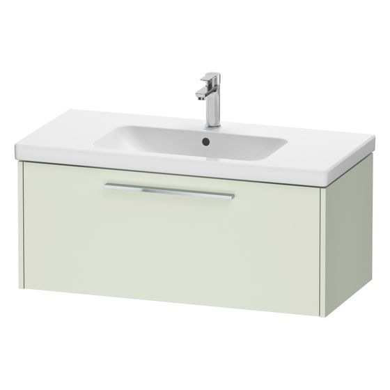 Duravit D-Code Waschtischunterbau wandhäng. 460x984x400mm, Blassgrün Matt, 1 Auszug, Griff Chrom, mit Dämpfung
