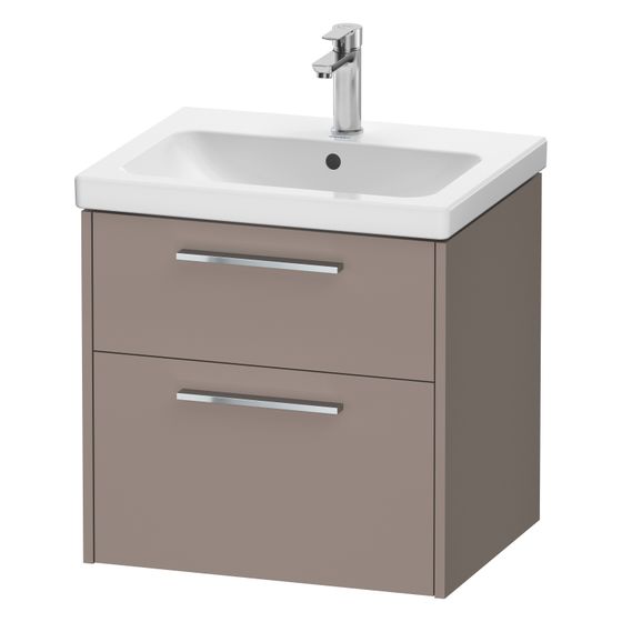 Duravit D-Code Waschtischunterbau wandhäng. 460x584x555mm, Basalt Matt, 1 Auszug/Schubkasten, Griff mit Dämpfung