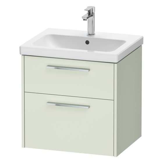 Duravit D-Code Waschtischunterbau wandh. 460x584x555mm, Blassgrün Matt, 1 Auszug/Schubkasten, Griff Chrom, mit Dämpfung