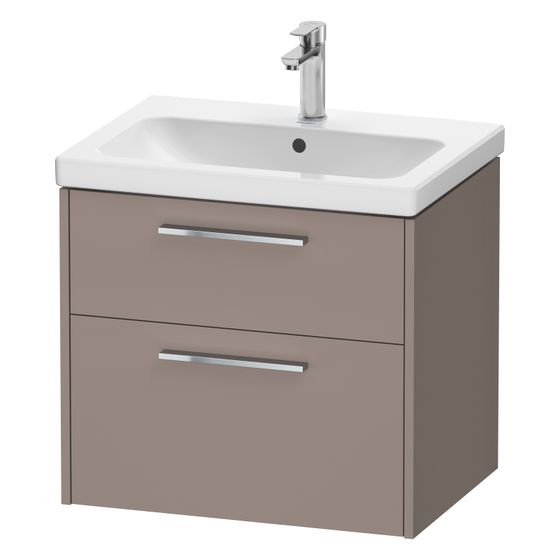 Duravit D-Code Waschtischunterbau wandhäng. 460x634x555mm, Basalt Matt, 1 Auszug/Schubkasten, Griff mit Dämpfung