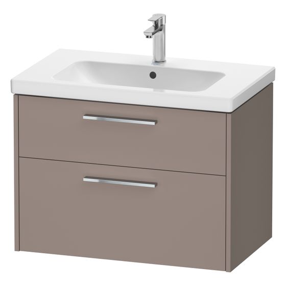 Duravit D-Code Waschtischunterbau wandhäng. 460x784x555mm, Basalt Matt, 1 Auszug/Schubkasten, Griff mit Dämpfung