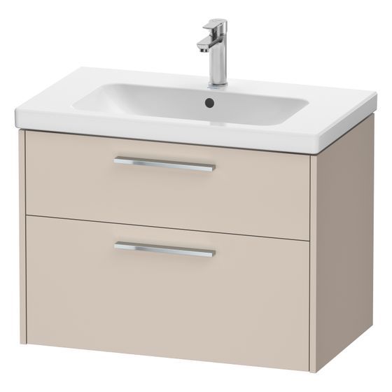 Duravit D-Code Waschtischunterbau wandhäng. 460x784x555mm, Taupe Matt, 1 Auszug/Schubkasten, Griff mit Dämpfung