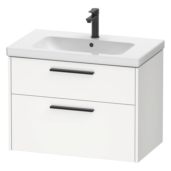 Duravit D-Code Waschtischunterbau wandhäng. 460x784x555mm, Mattweiß, 1 AZ/SK, Griff Diam. mit Dämpfung