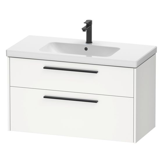 Duravit D-Code Waschtischunterbau wandhäng. 460x984x555mm, Mattweiß, 1 AZ/SK, Griff Diam. mit Dämpfung