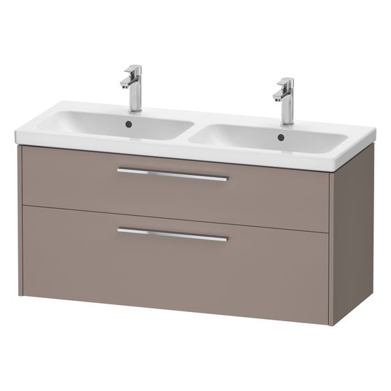 Duravit D-Code Waschtischunterbau wandh. 460x1184x555mm, Basalt Matt, 1 Auszug/Schubkasten, Griff mit Dämpfung