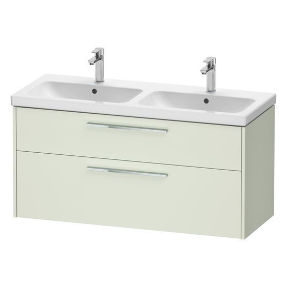 Duravit D-Code Waschtischunterbau wandhäng. 460x1184x555mm, Blassgrün Matt, 1 AZ/SK, Griff Chrom, mit Dämpfung
