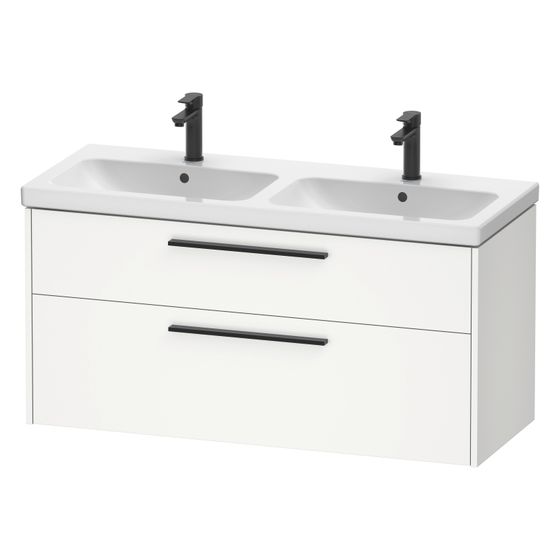 Duravit D-Code Waschtischunterbau wandhäng. 460x1184x555mm Mattweiß, 1 AZ/SK, Griff Diam. mit Dämpfung