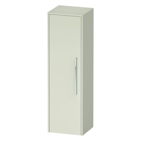 Duravit D-Code Halbhochschrank Dekor 360x400x1320mm Blassgrün Matt, 1 Tür L 2 Glas-FB, 1 Holz-FB, Griff Chrom