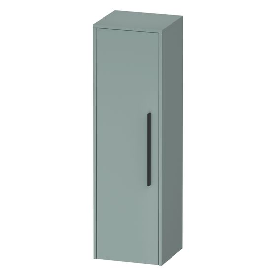 Duravit D-Code Halbhochschrank Dekor 360x400x1320mm Fjordgrün Matt, 1 Tür L 2 Glas-FB, 1 Holz-FB, Griff Diamantschwarz