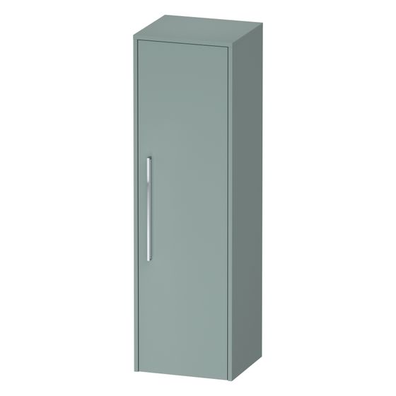 Duravit D-Code Halbhochschrank Dekor 360x400x1320mm Fjordgrün Matt, 1 Tür R 2 Glas-FB, 1 Holz-FB, Griff Chrom