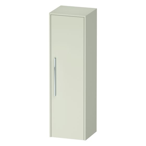 Duravit D-Code Halbhochschrank Dekor 360x400x1320mm Blassgrün Matt, 1 Tür R 2 Glas-FB, 1 Holz-FB, Griff Chrom