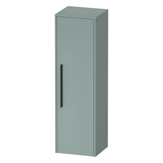 Duravit D-Code Halbhochschrank Dekor 360x400x1320mm Fjordgrün Matt, 1 Tür R 2 Glas-FB, 1 Holz-FB, Griff Diamantschwarz