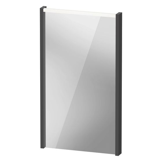 Duravit D-Code Spiegel Wandmontage 50x400x700mm Graphit Matt LED oben 3W Betätigung extern