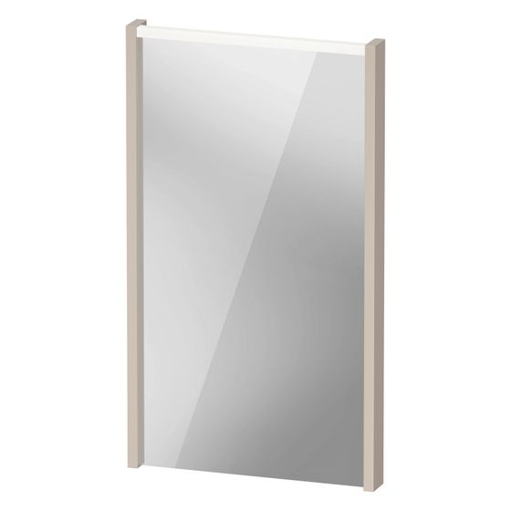 Duravit D-Code Spiegel Wandmontage 50x400x700mm Taupe Matt LED oben 3W Betätigung extern