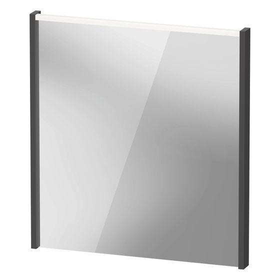 Duravit D-Code Spiegel Wandmontage 50x650x700mm Graphit Matt LED oben 5W Betätigung extern