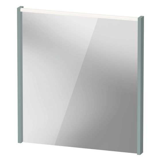 Duravit D-Code Spiegel Wandmontage 50x650x700mm Fjordgrün Matt LED oben 5W Betätigung extern