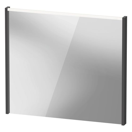 Duravit D-Code Spiegel Wandmontage 50x800x700mm Graphit Matt LED oben 6W Betätigung extern