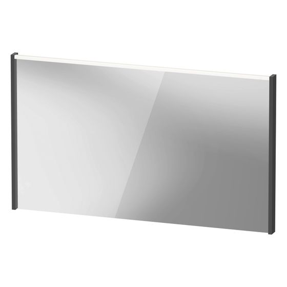 Duravit D-Code Spiegel Wandmontage 50x1200x700mm Graphit Matt LED oben 9W Betätigung extern