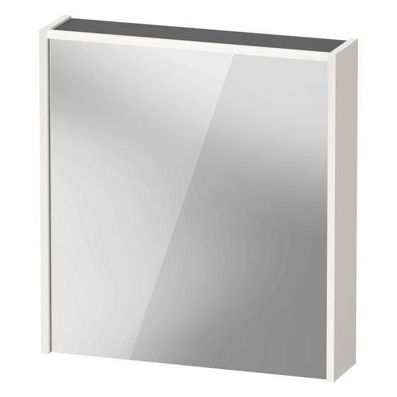 Duravit D-Code Spiegelschrank Wandmontage 148x650x700mm, Weiß Hochglanz, 1 Tür L, 2 Glasfachböden, 1 Holzfachboden, 5W