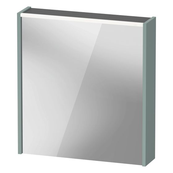 Duravit D-Code Spiegelschrank Wandmontage 148x650x700mm, Fjordgrün, 1 Tür L, 2 Glasfachböden, 1 Holzfachboden, 5W, FR