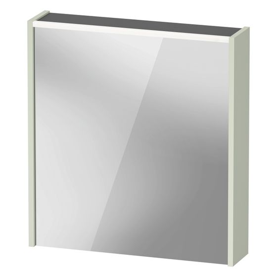 Duravit D-Code Spiegelschrank Wandmontage 148x650x700mm, Blassgrün, 1 Tür L, 2 Glasfachböden, 1 Holzfachboden, 5W, FR