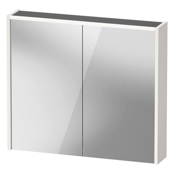 Duravit D-Code Spiegelschrank Wandmontage 148x800x700mm, Weiß Hochglanz, 2 Türen L/R, 2 Glasfachböden, 1 Holzfachboden, 6W