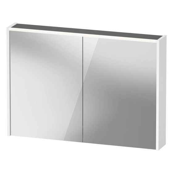 Duravit D-Code Spiegelschrank Wandmontage 148x1000x700mm, Weiß, 2 Türen L/R, 2 Glasfachböden, 1 Holzfachboden, 7W, CH