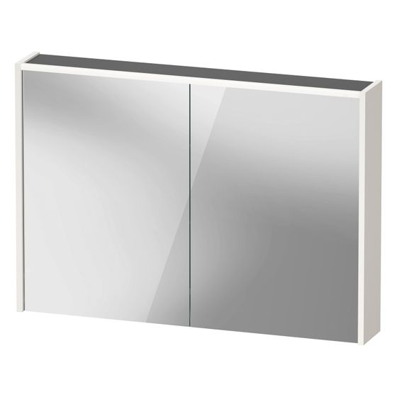 Duravit D-Code Spiegelschrank Wandmontage 148x1000x700mm, Weiß Hochglanz, 2 Türen L/R, 2 Glasfachböden, 1 Holzfachboden, 7W