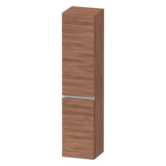 Duravit Sivida Hochschrank, Dekor 374x400x1770mm Nusb.Matt, 2 Türen L, Griffleiste Chrom, 3 Glasfachböden, 1 Holzfachboden, 50mm