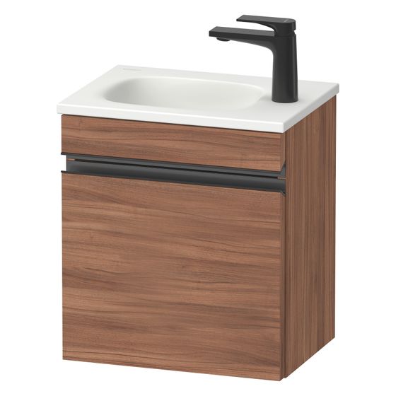 Duravit Sivida Waschtischunterbau wandh 295x400x440mm R, Nusb.Matt, Griffleiste, 1 Tür, Automatiktürscharnier SV4649RBD790000