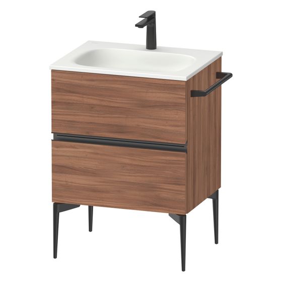 Duravit Sivida Waschtischunterbau bodenstehend 477x610x592mm, B, Nusb.Matt, Griffleiste, 2 SK