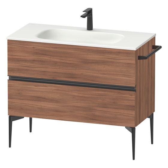 Duravit Sivida Waschtischunterbau bodenstehend 477x1010x592mm, B, Nusb.Matt, Griffleiste, 2 SK