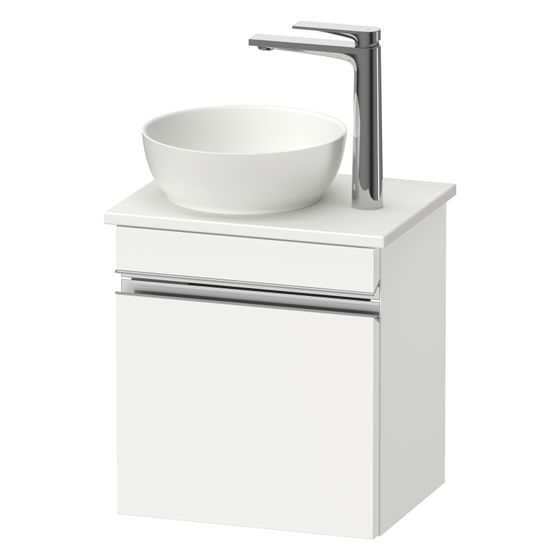 Duravit Sivida Konsolen-WTU wandh. 325x400x440mm L ohne KSP Chrom/Mattweiß Dekor Griffleiste 1 Tür, Automatiktürscharnier