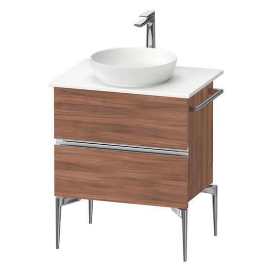 Duravit Sivida Konsolenwaschtischunterbau bodenstehend 475x645x548mm ohne KSP Nusb.Matt, Griffleiste, 2 SK
