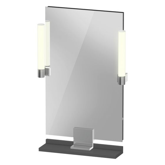 Duravit Sivida Spiegel Wandmontage 36x450x650mm Graphit Matt LED 9W Betätigung Sensorschalter R/außen