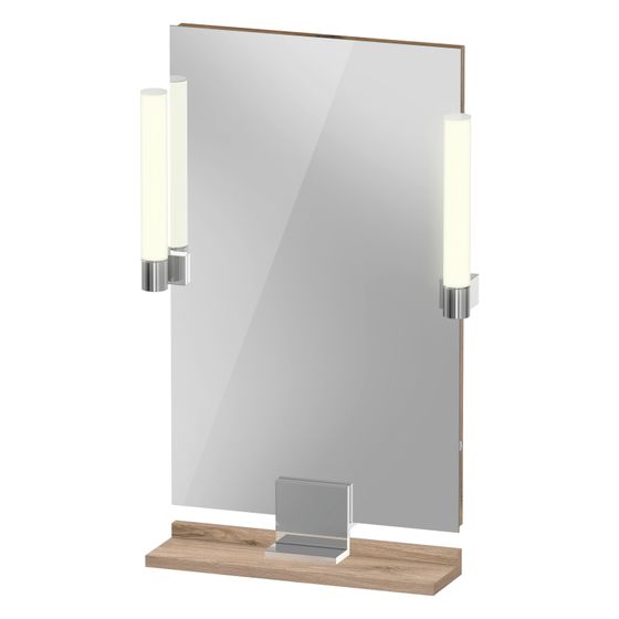 Duravit Sivida Spiegel Wandmontage 36x450x650mm Eiche Marmoriert LED 9W Betätigung Sensorschalter R/außen