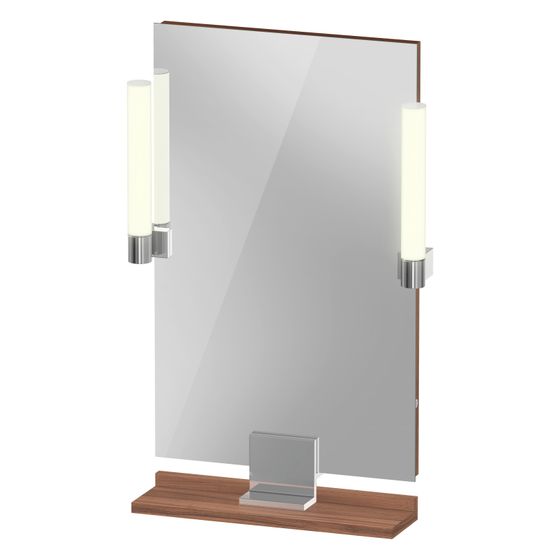 Duravit Sivida Spiegel Wandmontage 36x450x650mm Nussb. Matt LED 9W Betätigung Sensorschalter R/außen