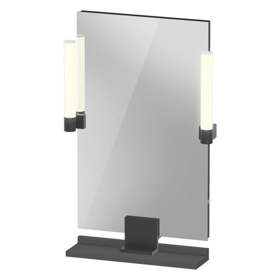 Duravit Sivida Spiegel Wandmontage 36x450x650mm B Graphit Matt LED 9W Betätigung Sensorschalter R/außen
