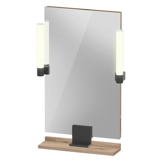 Duravit Sivida Spiegel Wandmontage 36x450x650mm B Eiche Marmoriert LED 9W Betätigung Sensorschalter R/außen